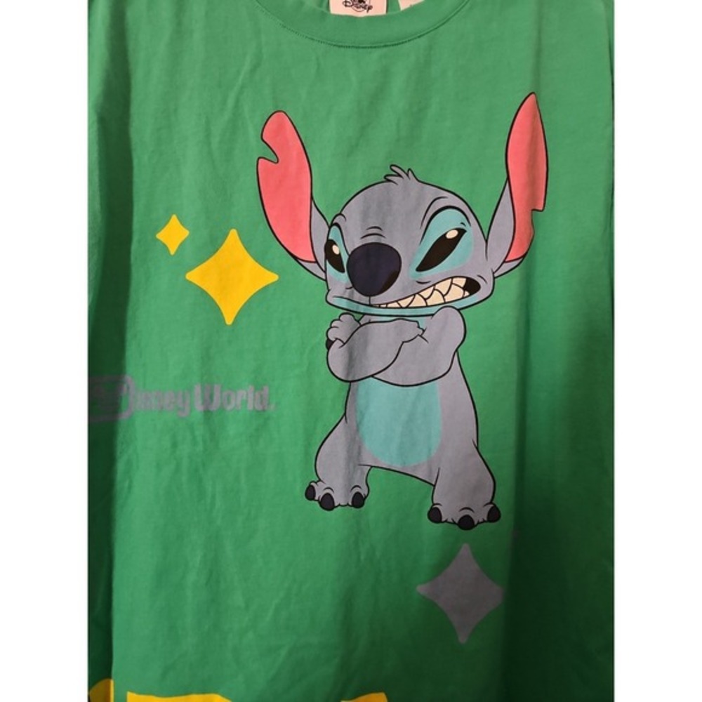 Disney Parks Stitch Green T-Shirt for Unisex Size Large - Picture 12 of 12